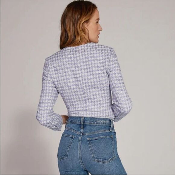 Favorite Daughter The Dasha Tweed Top in Lilac $338 - Picture 4 of 6